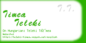 timea teleki business card